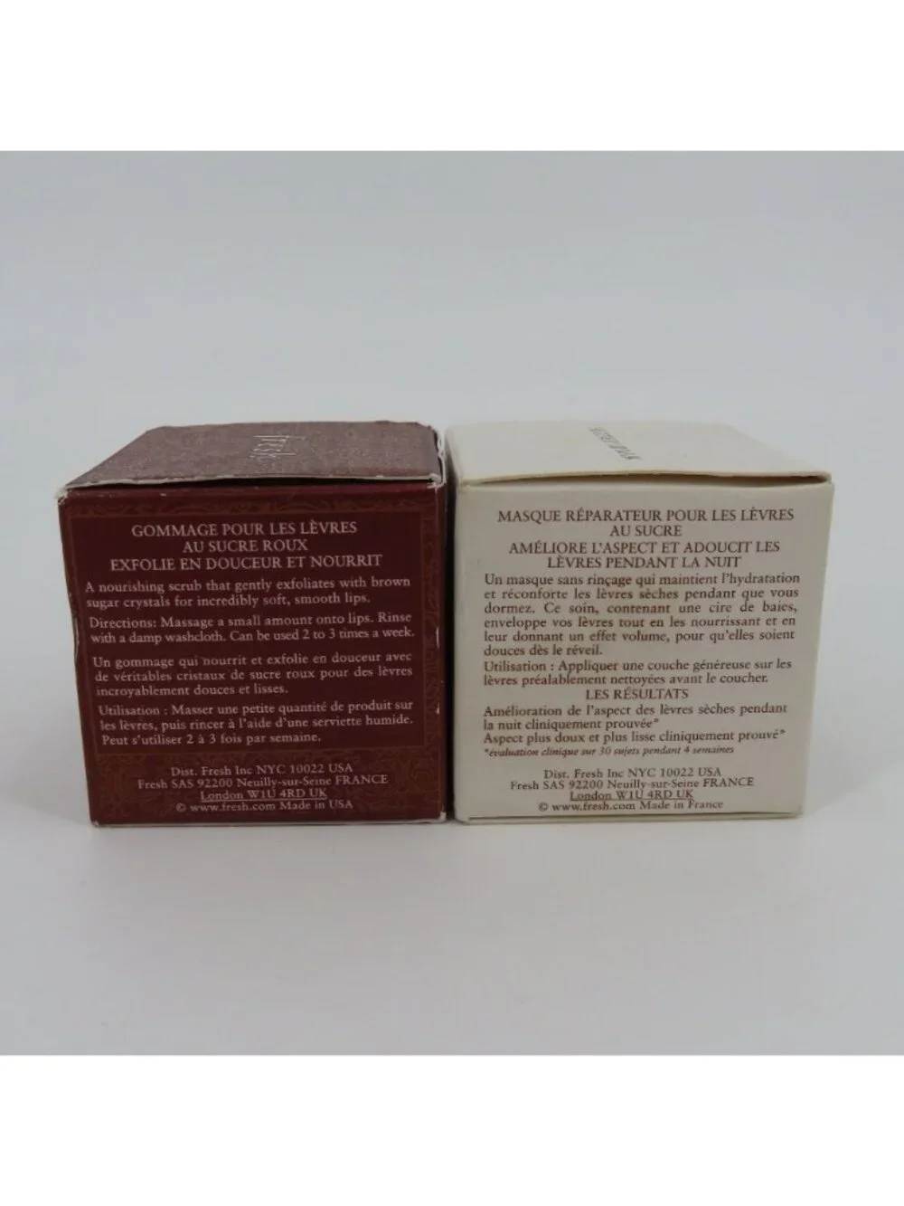 Fresh Sugar Set of Lip Polish and Recovery Lip Mask .35oz NEW Open Box Unused